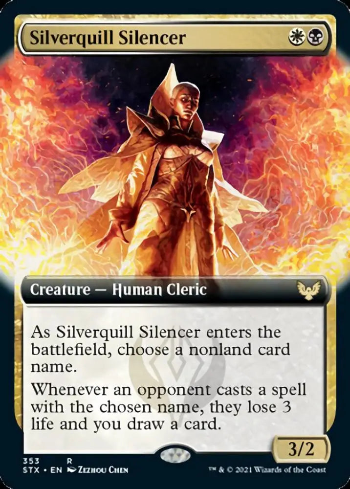 Silverquill Silencer (Extended Art) [Strixhaven: School of Mages] - MTG Single