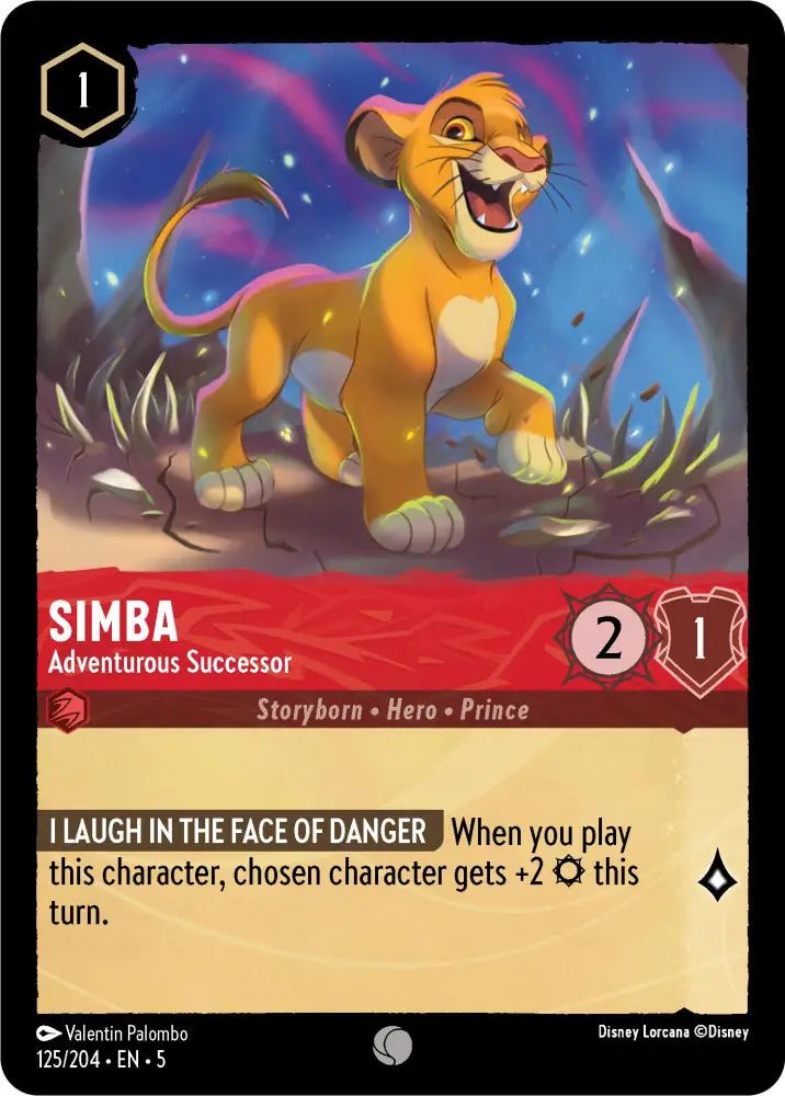 Simba - Adventurous Successor (125/204) [Shimmering Skies] - Lorcana Single