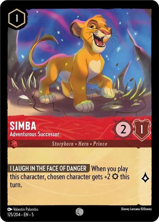 Simba - Adventurous Successor (125/204) [Shimmering Skies] - Lorcana Single
