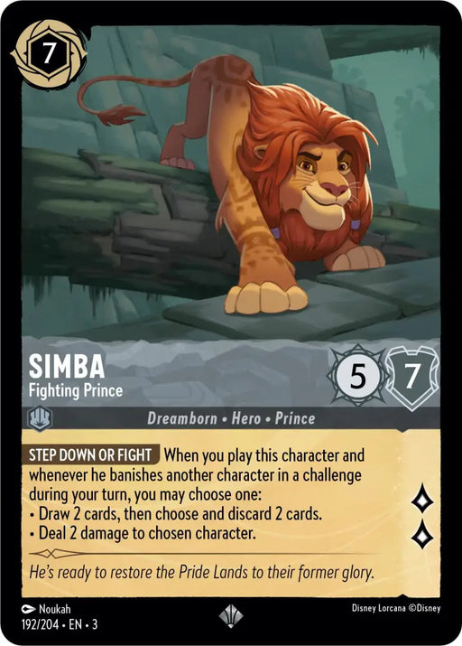 Simba - Fighting Prince (192/204) [Into the Inklands] - Lorcana Single