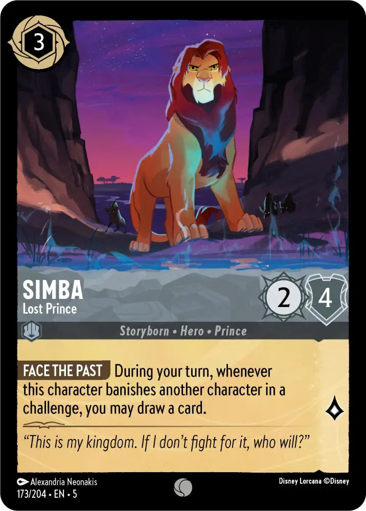 Simba - Lost Prince (173/204) [Shimmering Skies] - Lorcana Single