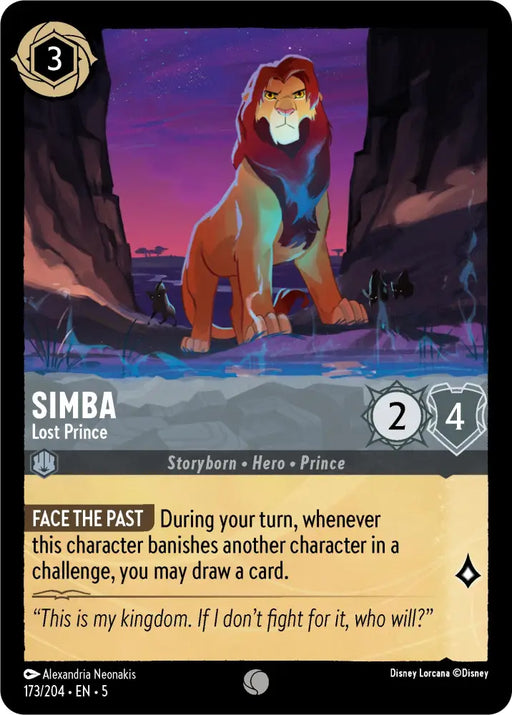 Simba - Lost Prince (173/204) [Shimmering Skies] - Lorcana Single