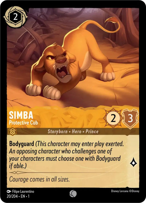 Simba - Protective Cub (20/204) [The First Chapter] - Lorcana Single