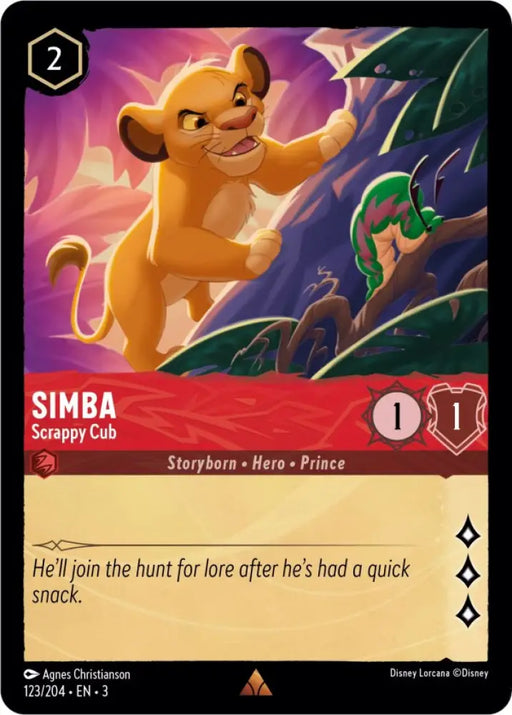 Simba - Scrappy Cub (123/204) [Into the Inklands] - Lorcana Single