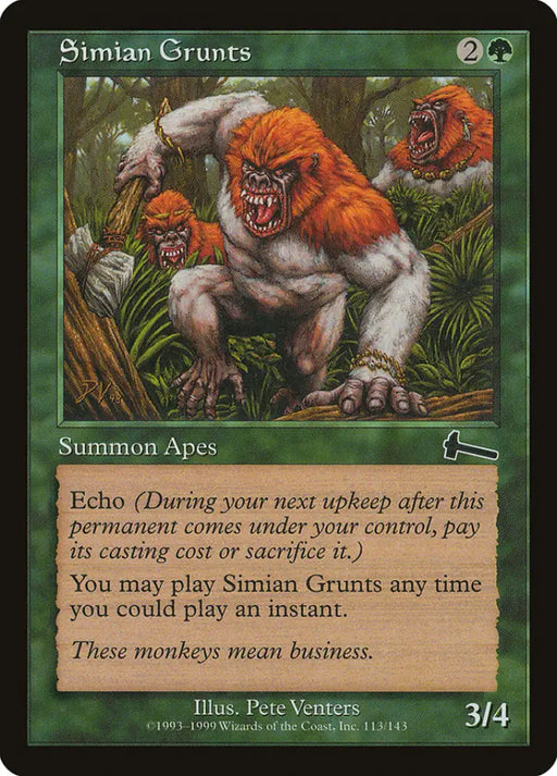 Simian Grunts [Urza’s Legacy] - MTG Single
