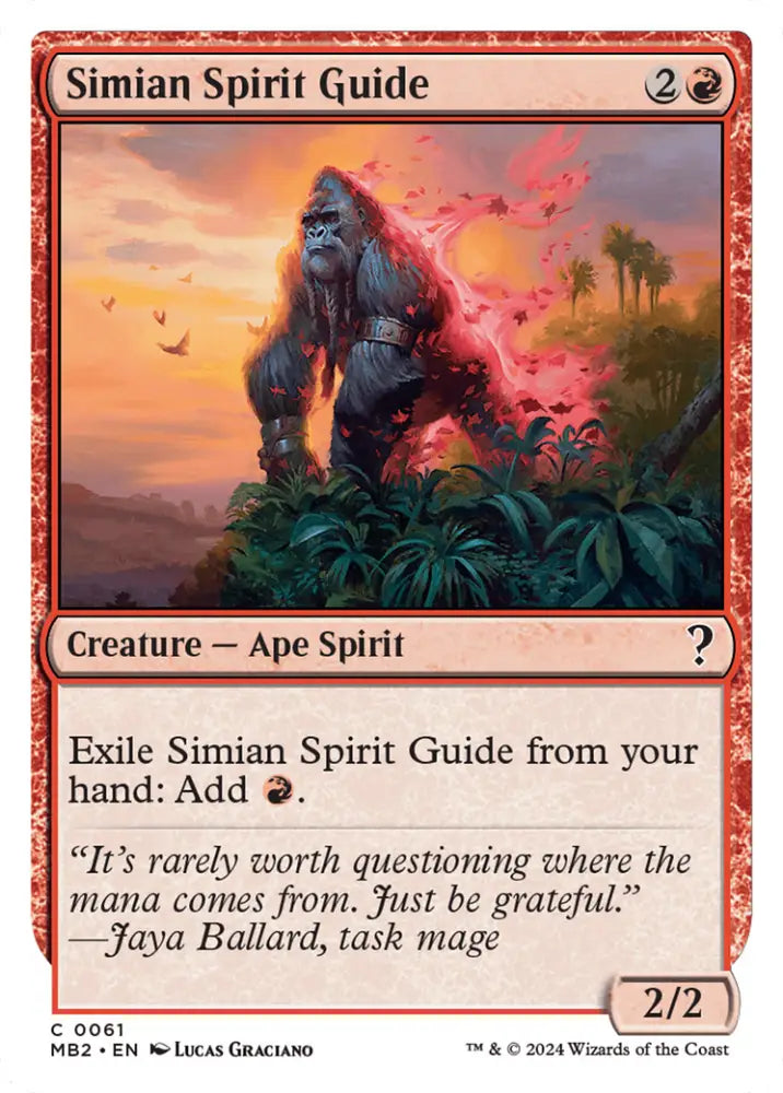Simian Spirit Guide (White Border) [Mystery Booster 2] - MTG Single