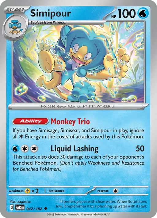 Simipour (042/182) [Scarlet & Violet: Paradox Rift] - Pokemon Single