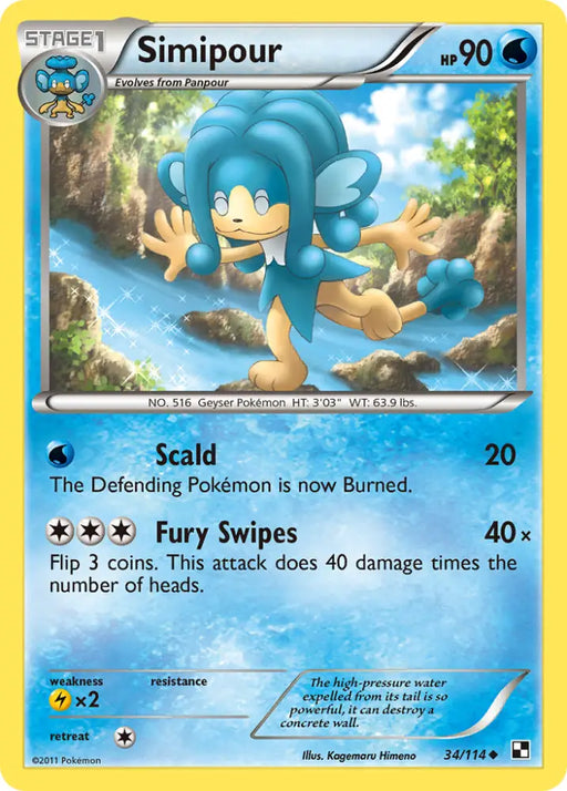Simipour (34/114) [Black & White: Base Set] - Pokemon Single