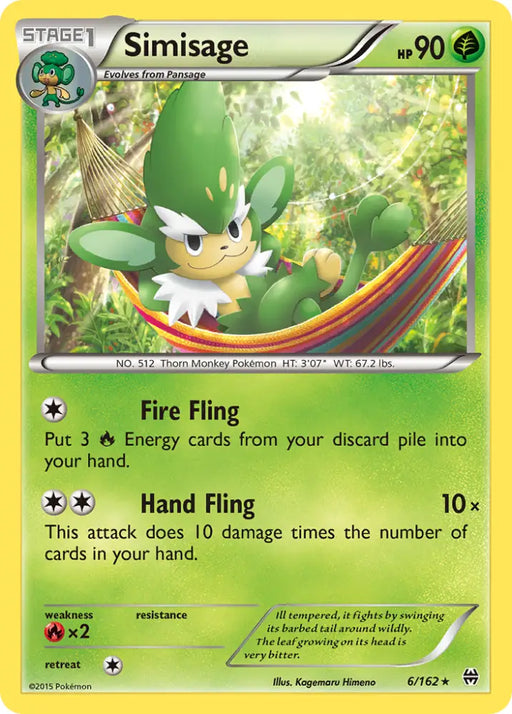 Simisage (6/162) [XY: BREAKthrough] - Pokemon Single