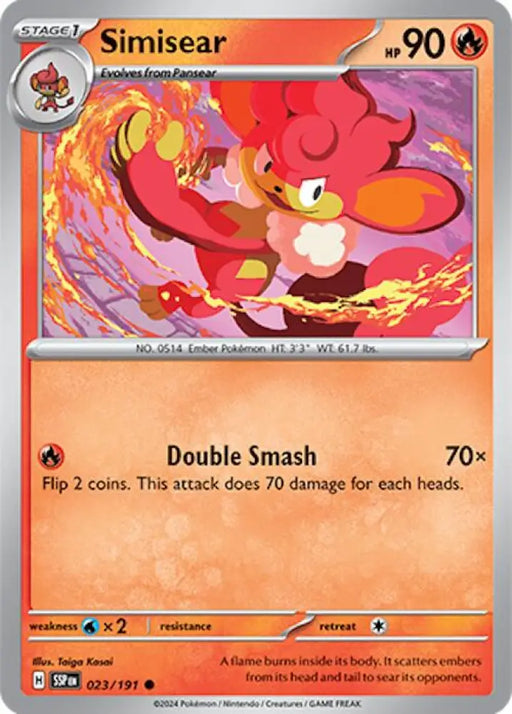 Simisear (023/191) [Scarlet & Violet: Surging Sparks] - Pokemon Single