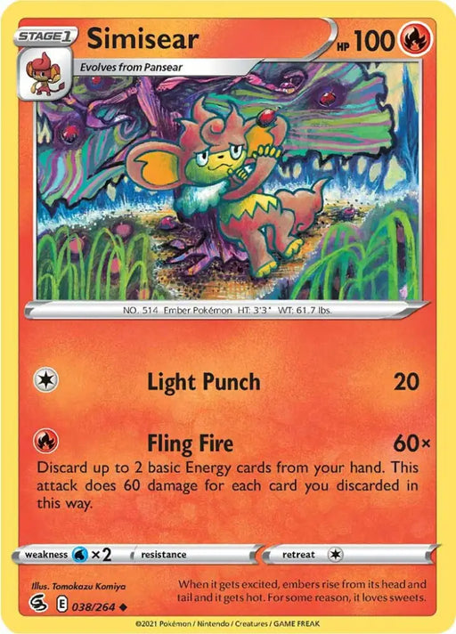 Simisear (038/264) [Sword & Shield: Fusion Strike] - Pokemon Single