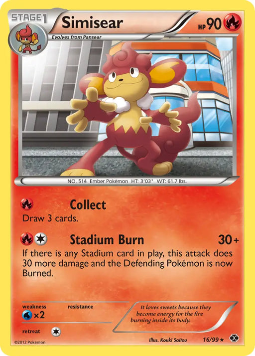 Simisear (16/99) [Black & White: Next Destinies] - Pokemon Single