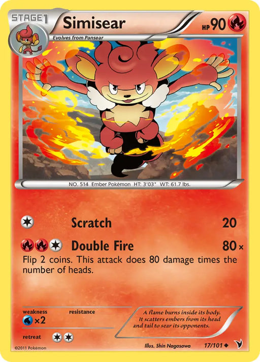 Simisear (17/101) [Black & White: Noble Victories] - Pokemon Single