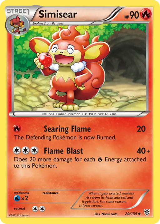 Simisear (20/135) [Black & White: Plasma Storm] - Pokemon Single