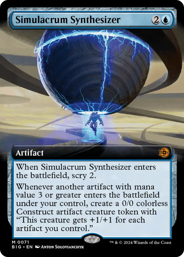 Simulacrum Synthesizer (Extended Art) [Outlaws of Thunder Junction: The Big Score] - MTG Single