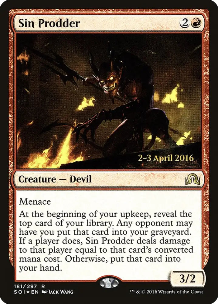 Sin Prodder [Shadows over Innistrad Prerelease Promos] - MTG Single