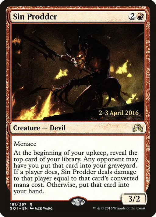 Sin Prodder [Shadows over Innistrad Prerelease Promos] - MTG Single