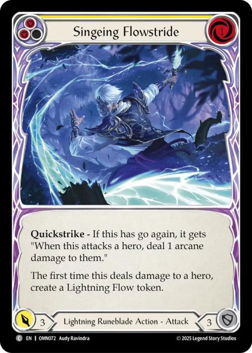 Singeing Flowstride (Yellow) (OMN072) [Omens of the Third Age]