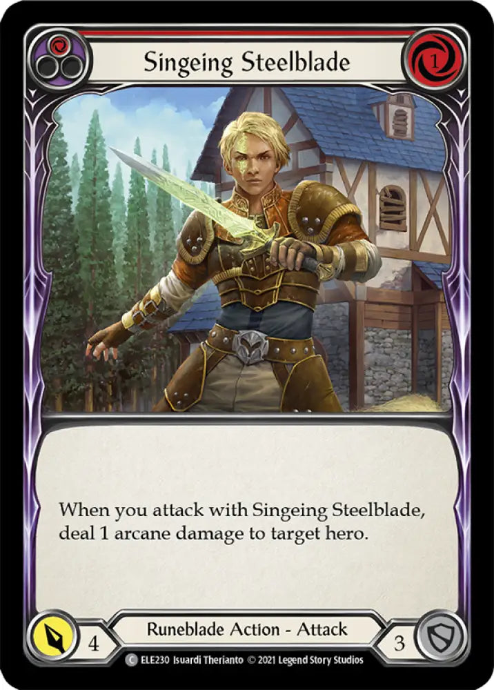 Singeing Steelblade (Red) [Tales of Aria 1st Edition] 1st Edition Normal - Flesh And Blood Single