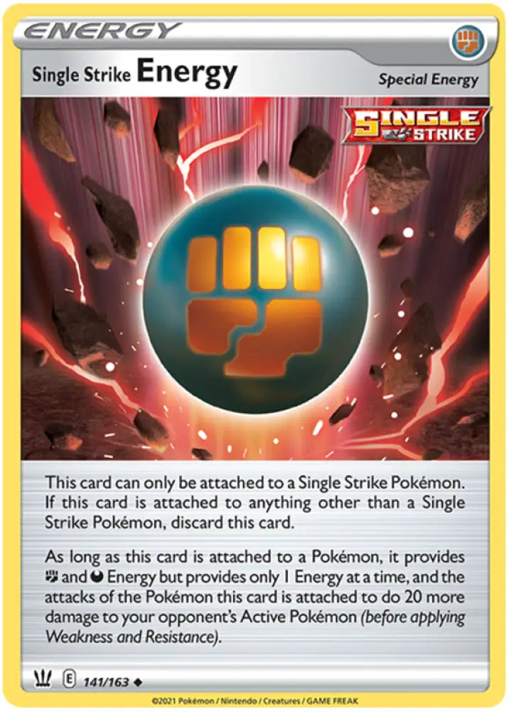Single Strike Energy (141/163) [Sword & Shield: Battle Styles] - Pokemon Single