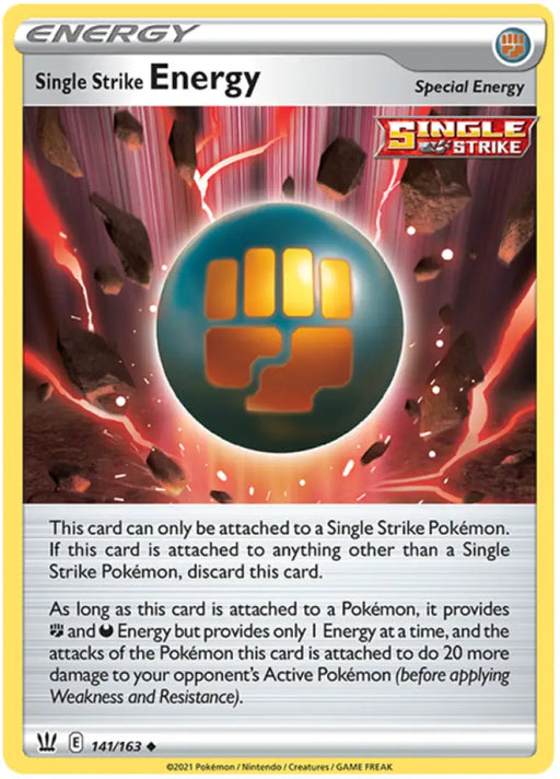 Single Strike Energy (141/163) [Sword & Shield: Battle Styles] - Pokemon Single