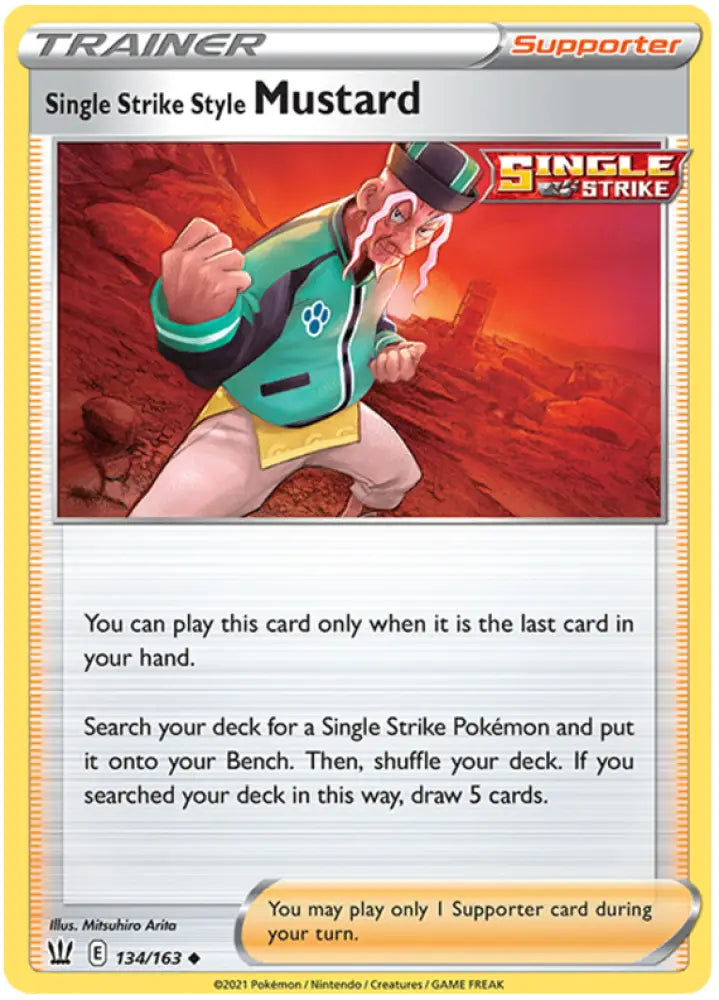 Single Strike Style Mustard (134/163) [Sword & Shield: Battle Styles] - Pokemon Single