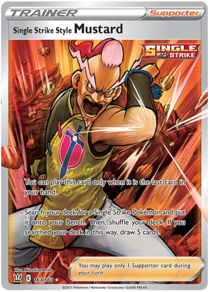 Single Strike Style Mustard (163/163) [Sword & Shield: Battle Styles] - Pokemon Single