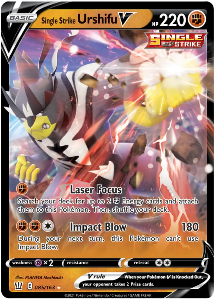Single Strike Urshifu V (085/163) [Sword & Shield: Battle Styles] - Pokemon Single