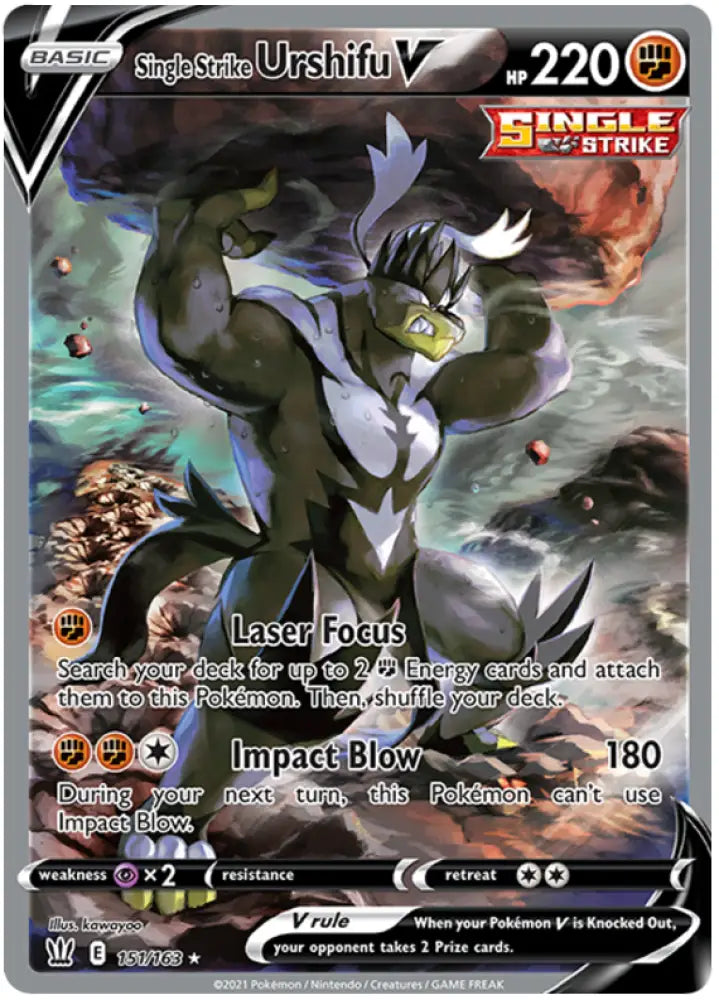 Single Strike Urshifu V (151/163) [Sword & Shield: Battle Styles] - Pokemon Single