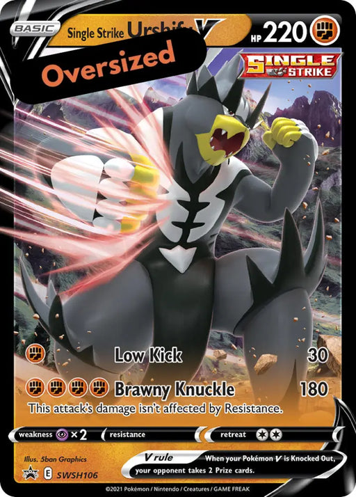 Single Strike Urshifu V (SWSH106) (Jumbo Card) [Sword & Shield: Black Star Promos] - Pokemon Single