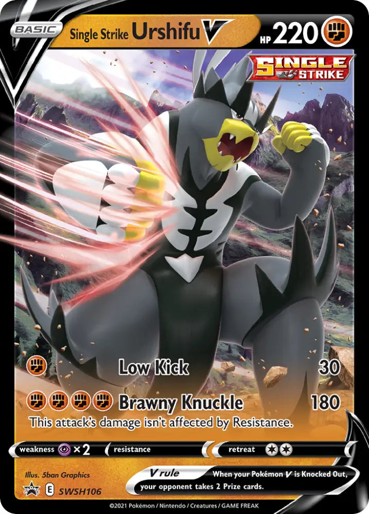 Single Strike Urshifu V (SWSH106) [Sword & Shield: Black Star Promos] - Pokemon Single