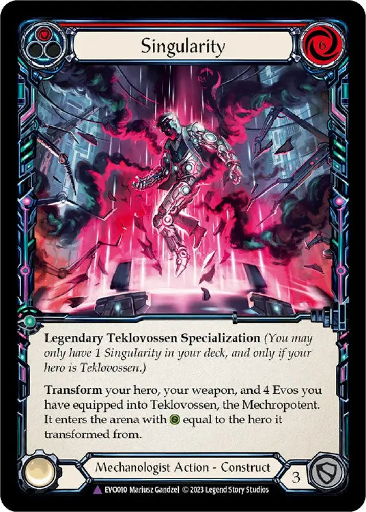 Singularity // Teklovossen the Mechropotent (Cold Foil Marvel) [Bright Lights] Cold Foil - Flesh And Blood Single