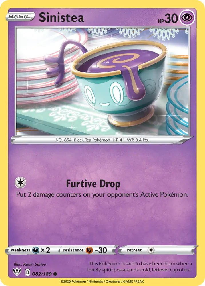 Sinistea (082/189) [Sword & Shield: Darkness Ablaze] - Pokemon Single