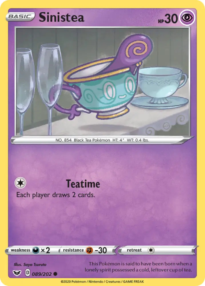 Sinistea (089/202) [Sword & Shield: Base Set] - Pokemon Single