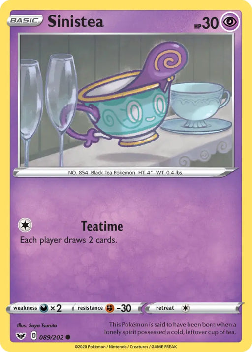 Sinistea (089/202) [Sword & Shield: Base Set] - Pokemon Single