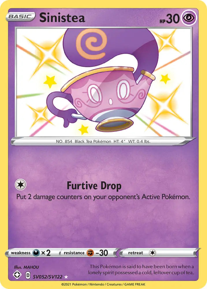 Sinistea (SV052/SV122) [Sword & Shield: Shining Fates] - Pokemon Single