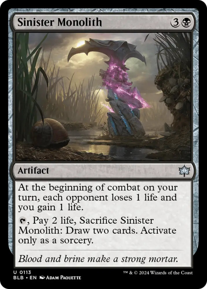 Sinister Monolith [Bloomburrow] - MTG Single