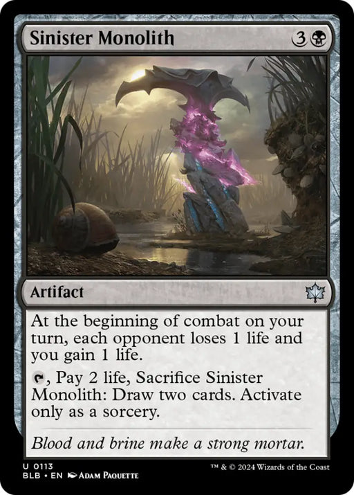 Sinister Monolith [Bloomburrow] - MTG Single
