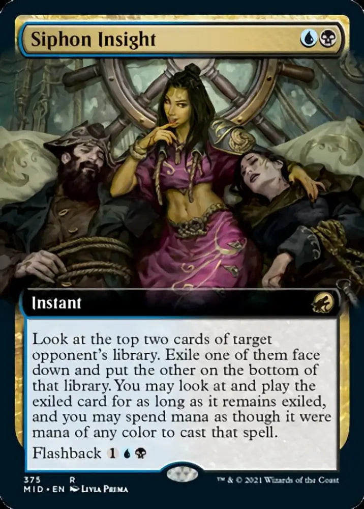 Siphon Insight (Extended Art) [Innistrad: Midnight Hunt] - MTG Single