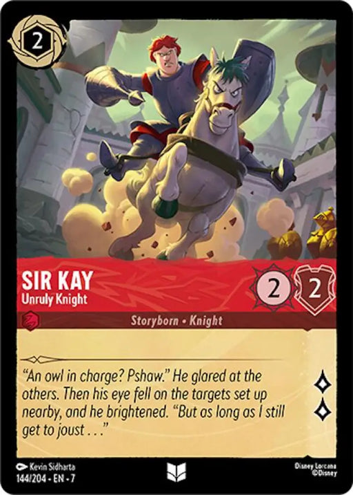 Sir Kay - Unruly Knight (144/204) [Archazia’s Island] - Lorcana Single
