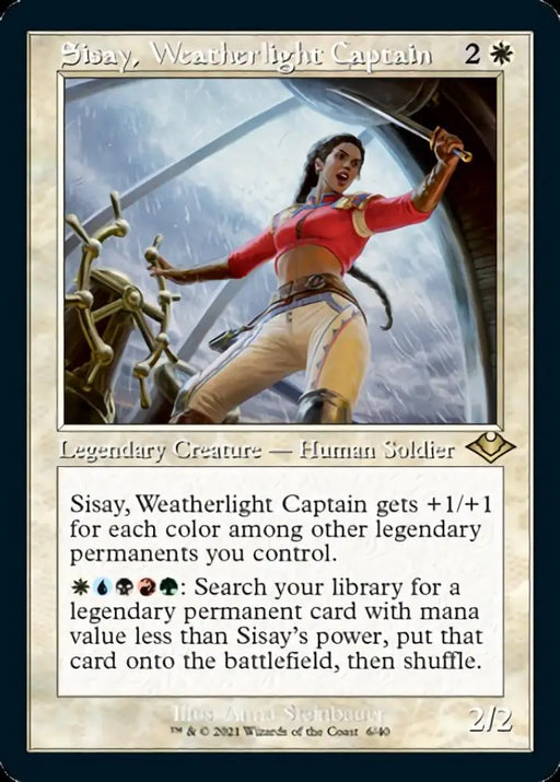Sisay Weatherlight Captain (Retro Foil Etched) [Modern Horizons] - MTG Single