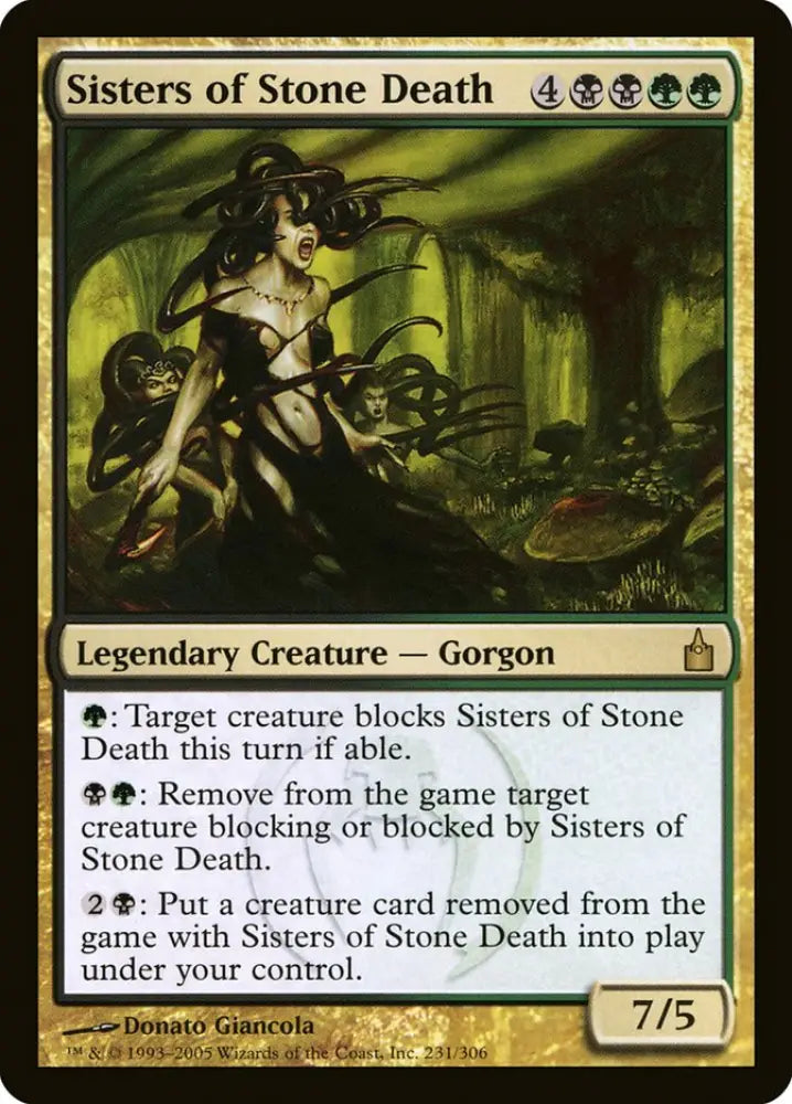 Sisters of Stone Death [Ravnica: City of Guilds] - MTG Single