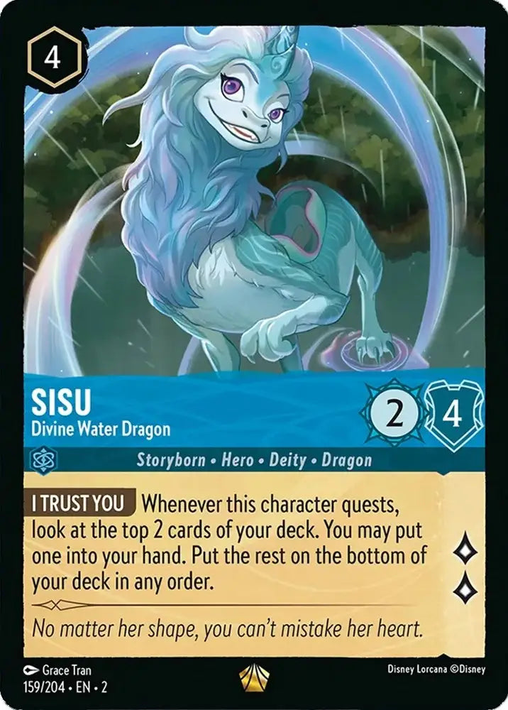 Sisu - Divine Water Dragon (159/204) [Rise of the Floodborn] - Lorcana Single