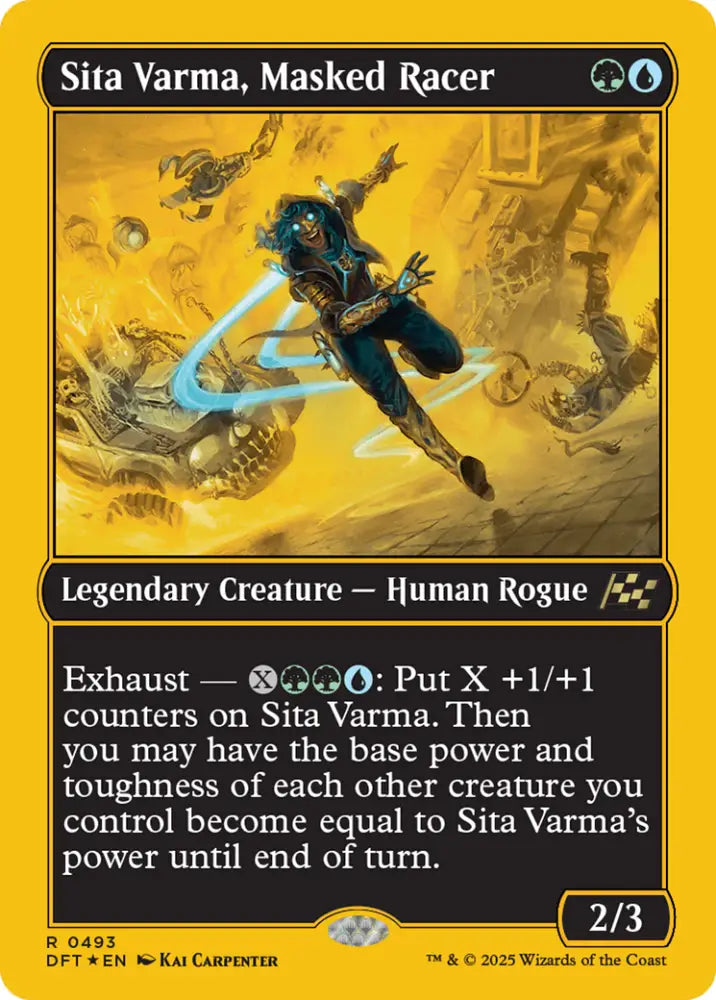 Sita Varma Masked Racer (First-Place Foil) [Aetherdrift] - MTG Single
