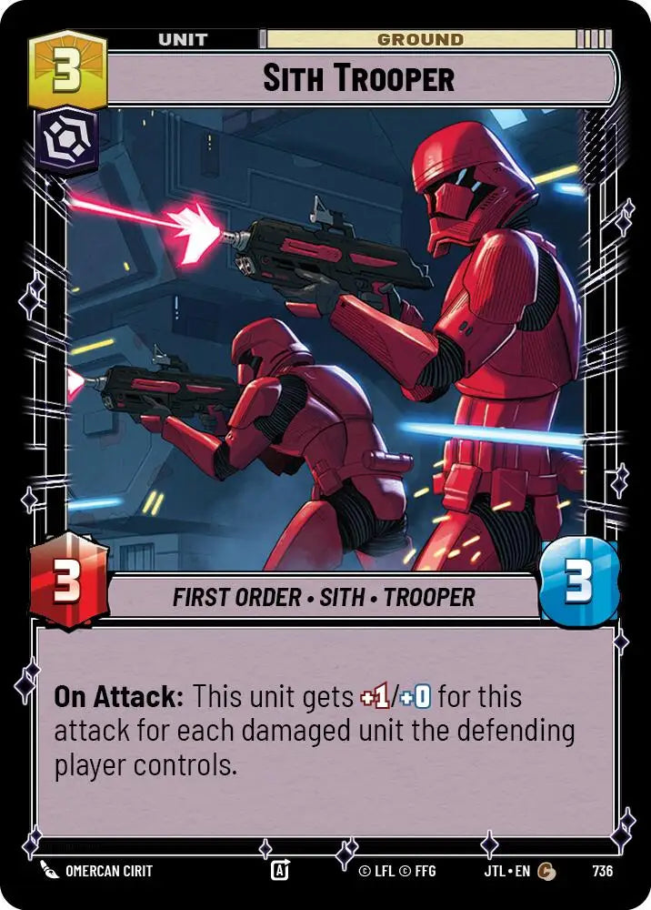 Sith Trooper (Foil) (736) [Jump to Lightspeed] - Star Wars: Unlimited Single