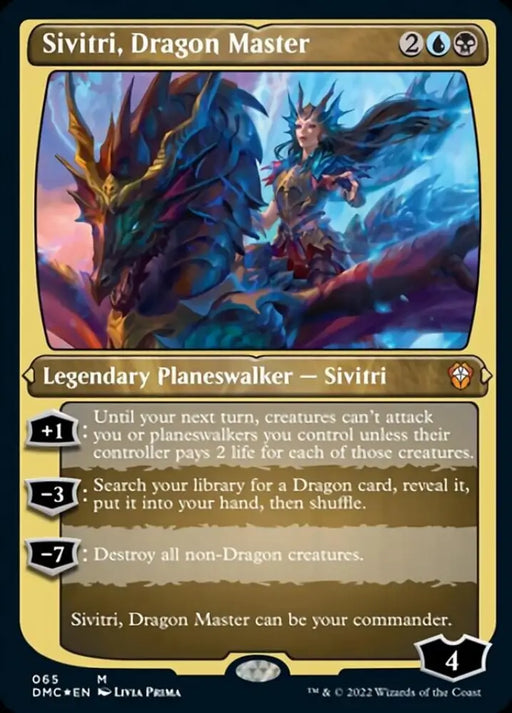 Sivitri Dragon Master (Foil Etched) [Dominaria United Commander] - MTG Single