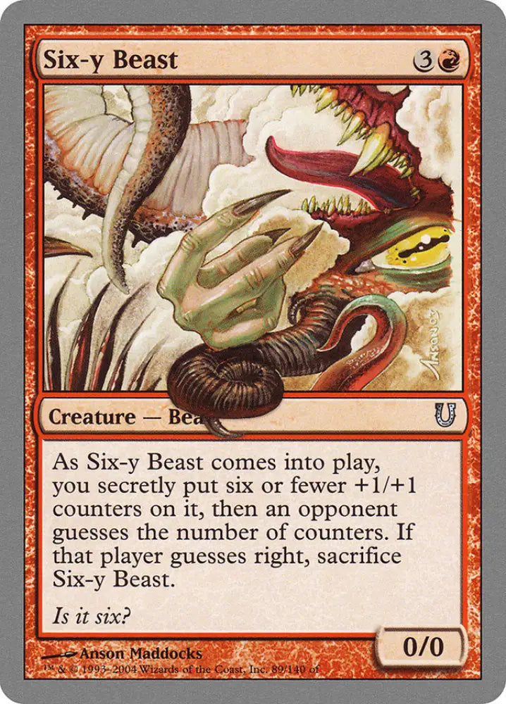 Six-y Beast [Unhinged] - MTG Single