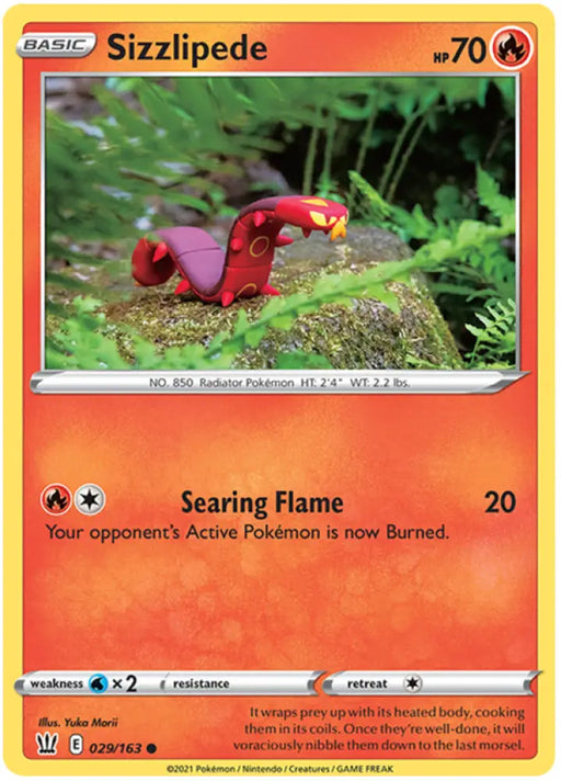 Sizzlipede (029/163) [Sword & Shield: Battle Styles] - Pokemon Single