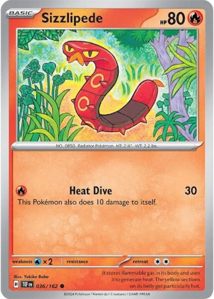 Sizzlipede (036/162) [Scarlet & Violet: Temporal Forces] - Pokemon Single