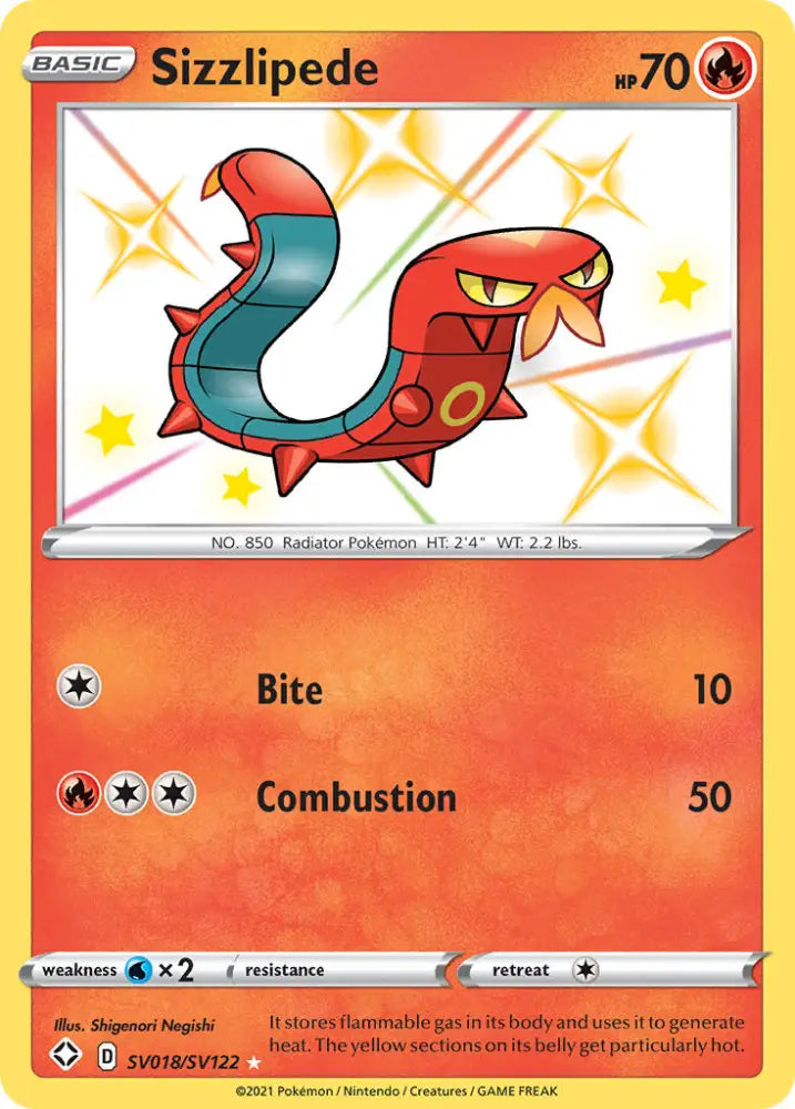 Sizzlipede (SV018/SV122) [Sword & Shield: Shining Fates] - Pokemon Single
